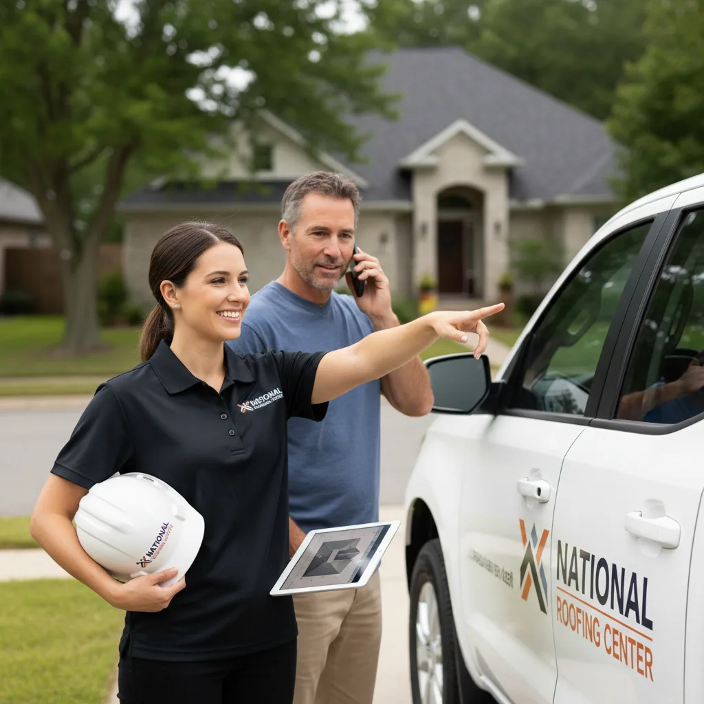 National Roofing Center customer support in Mustang
